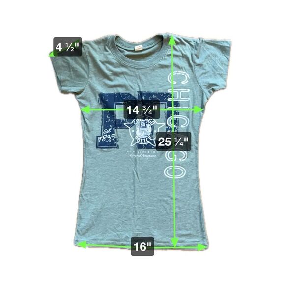 Chicago Police Department Gray Women’s Cut Tshirt Size S - Picture 4 of 4